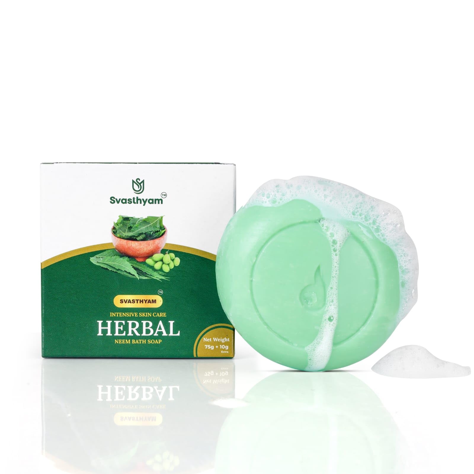 Svasthyam Herbal Neem Bath Soap, Intensive Skin Care,85 gm (PACK OF 1)