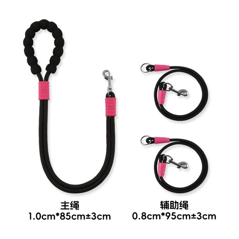 Adjustable Dog Leash With Cloud-Shaped Foam Grip Crossbody Strap Dual-Use Pet Walking Rope Small To Medium Dogs