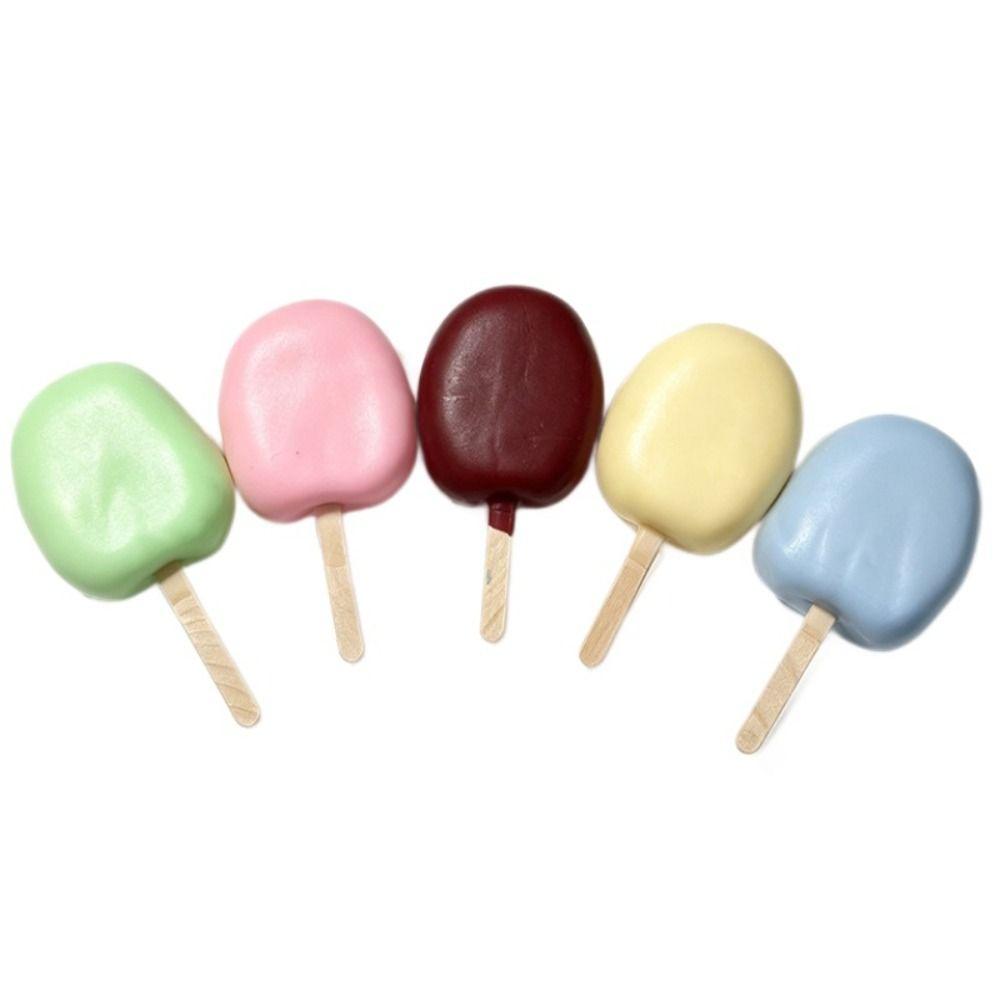 Crunch Sound Ice Cream Squishy Food Theme Crispy Squeeze Toy Wax Coating Squishy Desktop Gift