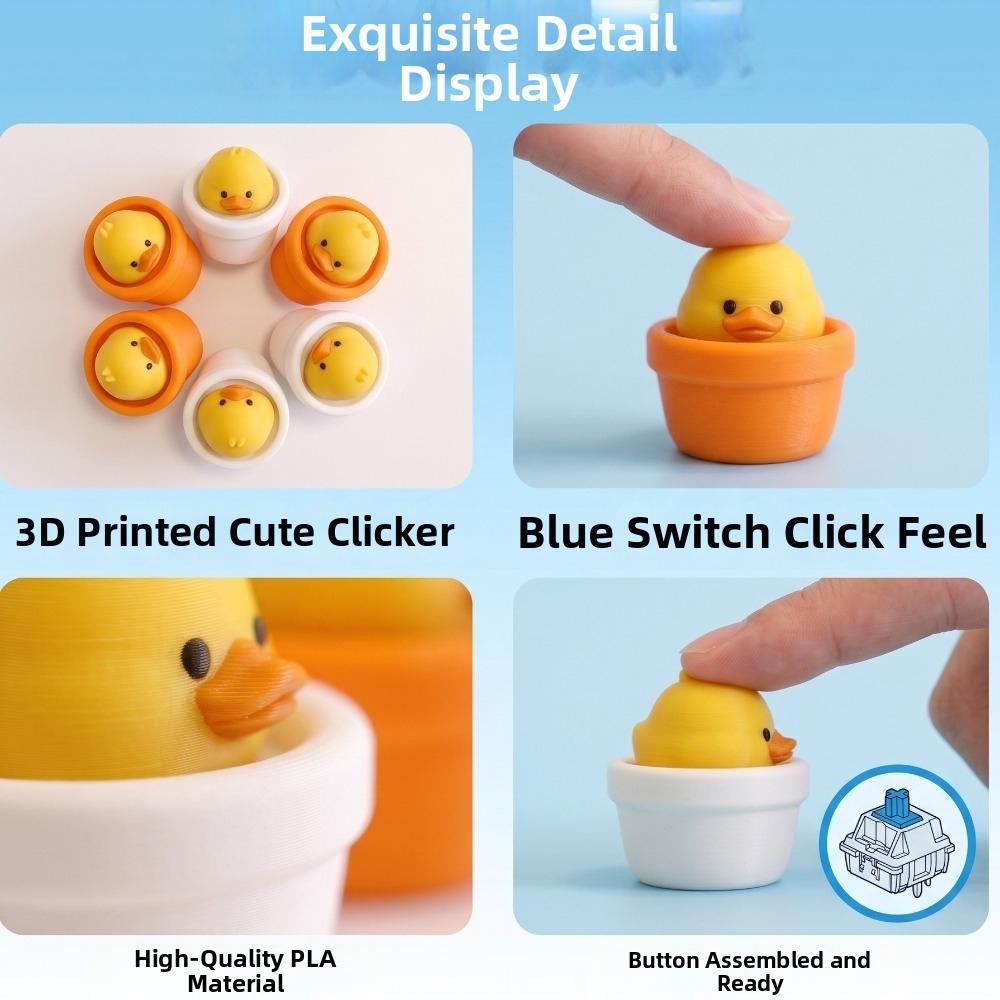 3D Printed Keycap Clicker Pendant Key Ring Keyboard Fidgets Keychain Keyring Accessories