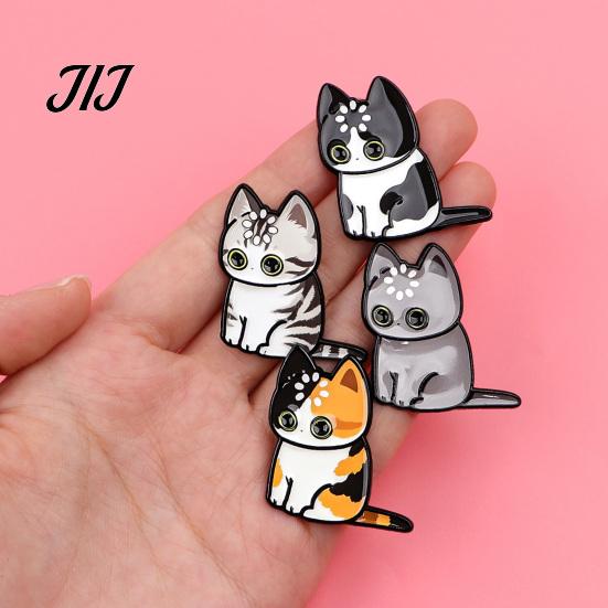 Cat Lover Brooch Cartoon Pin for Clothing, Enamel Kitten Alloy Badge Decorative Clothing Pin, Backpacks Hats Scarves Accessory, Gift Lovers