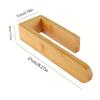 1pc Self-Adhesive Bamboo Towel Rack-No Drill Wall-Mounted Bathroom Organizer with Art Deco Style,High-Quality Wood Towel Holder