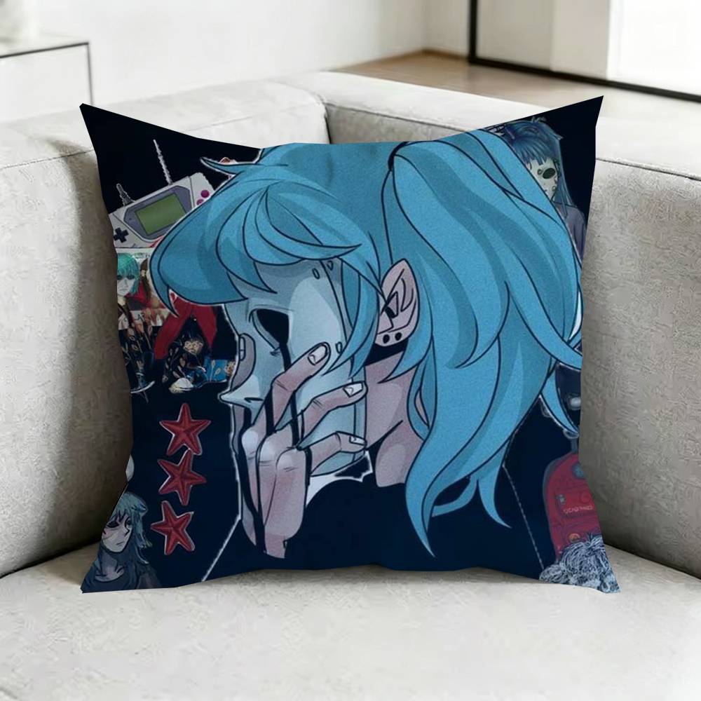 Sally Face Sal Fisher Gothic Horror Square DoubleSided Printed Pillow Case Bedroom Bedside Pillow Sofa Cushion Cover Gift