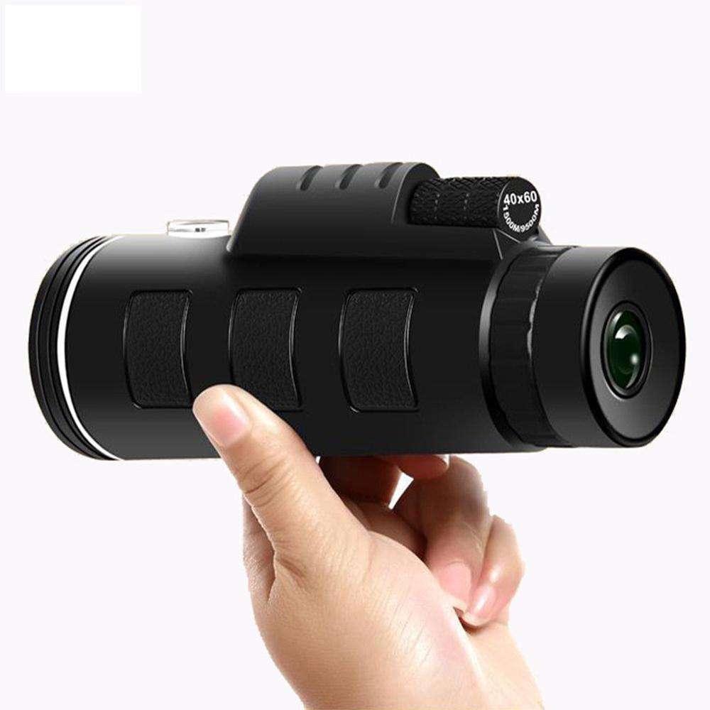 40x60 Hd Monocular Telescope Hunting Compass Low Light Night Vision Handheld With Tripod Phone Clip For Concerts Fishing Sailing