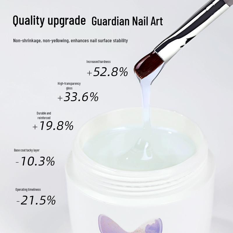 50ml High-Capacity Gel: Hard No-Wipe Top Coat, UV Builder, Extension Base, Diamond Glue for Press-On Nails