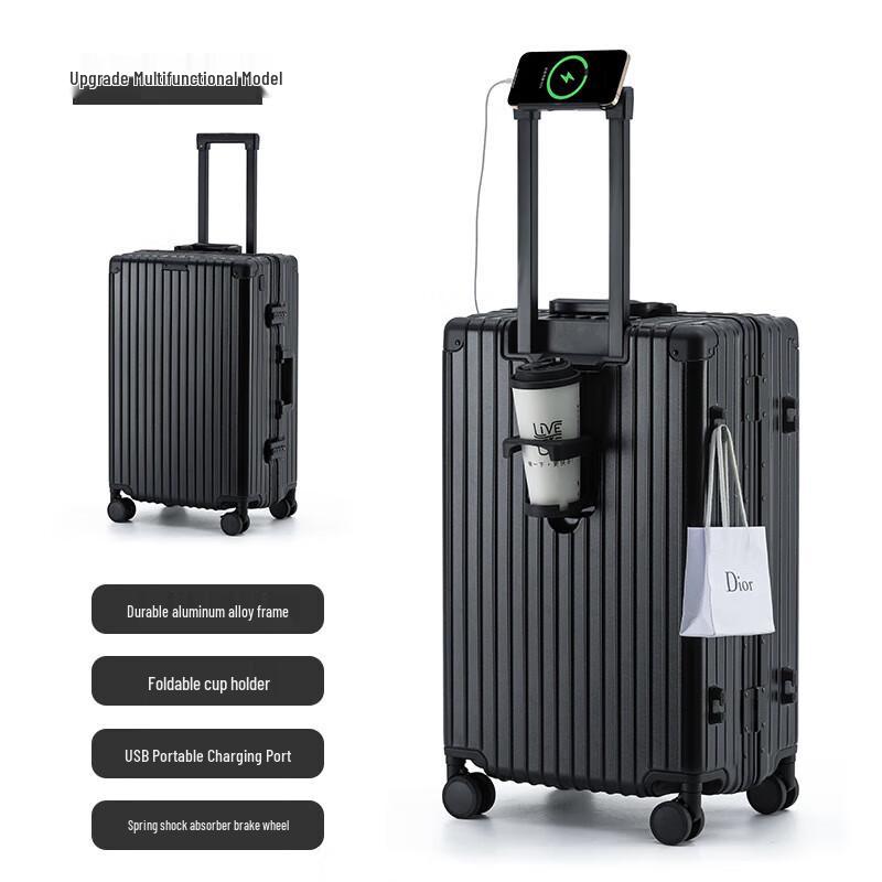 Vintage Style Hardshell Suitcase with Combination Lock 20 inches