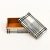 Plaid Bone Inlay Box Set of 2 – Handcrafted Decorative Storage Boxes