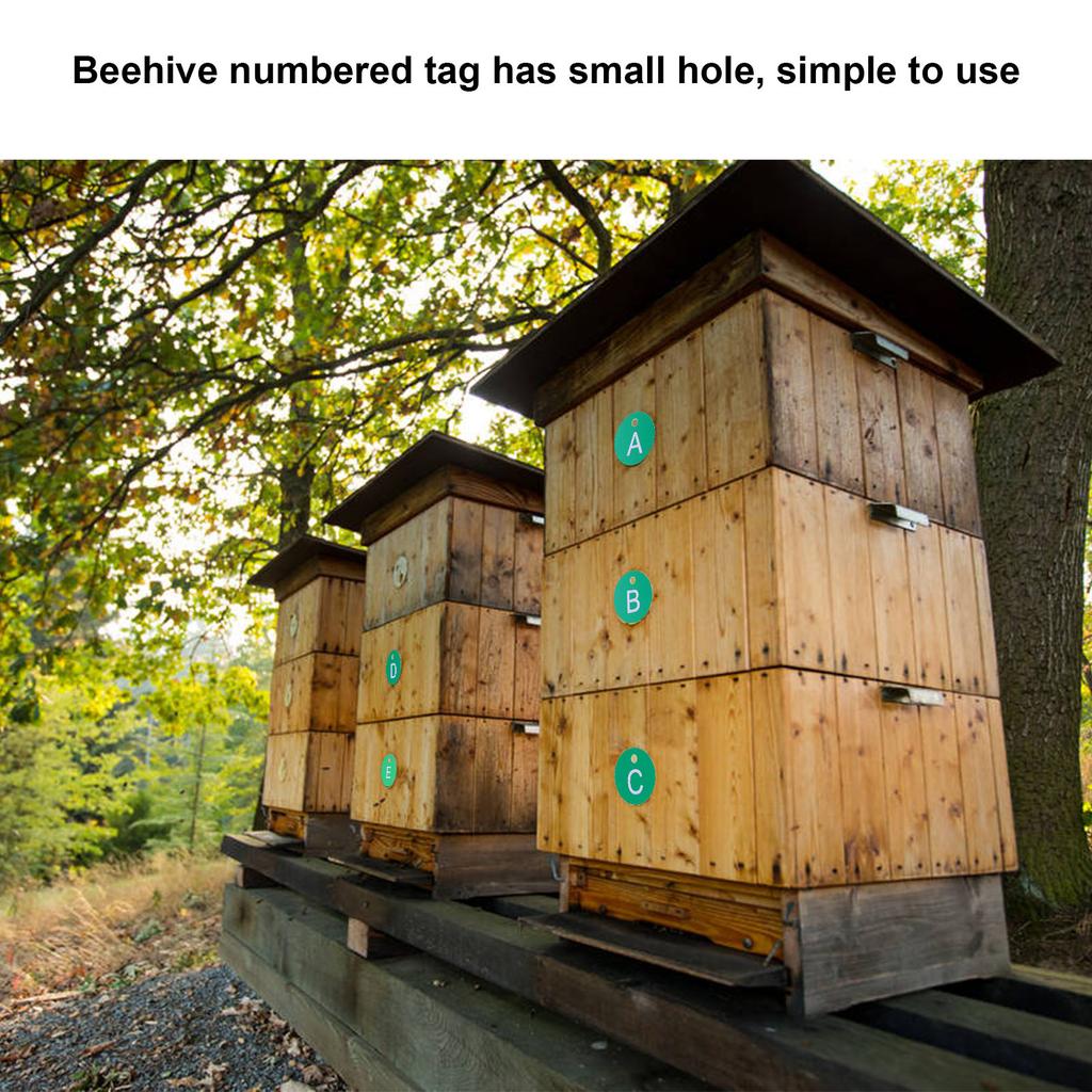 26PCS Beehive Numbered Marker with Hole Round Beehive Label Beekeeping Accessory for Garden