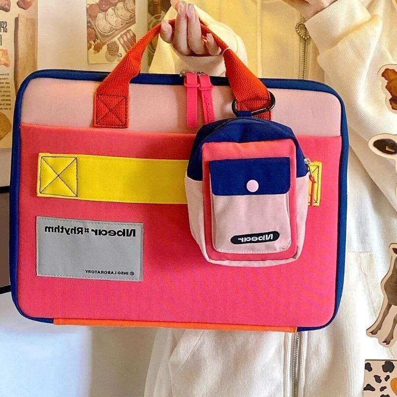 

16inch Laptop Bags Macbook Pro 13 Case Laptop Sleeve Computer Case Portable Commuting Handbag Ins Shockproof Ipad Pro Bag 16inch рожевий