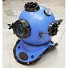 Blue Black Scuba Morse Boston Brass Diving US Navy Divers Helmet with Heavy Duty Wooden Stand