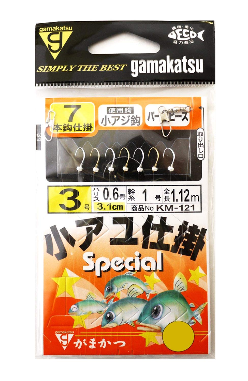 Gamakatsu Small Ayu Small Aji Platinum 7 Pearl Beads 3-0.6.