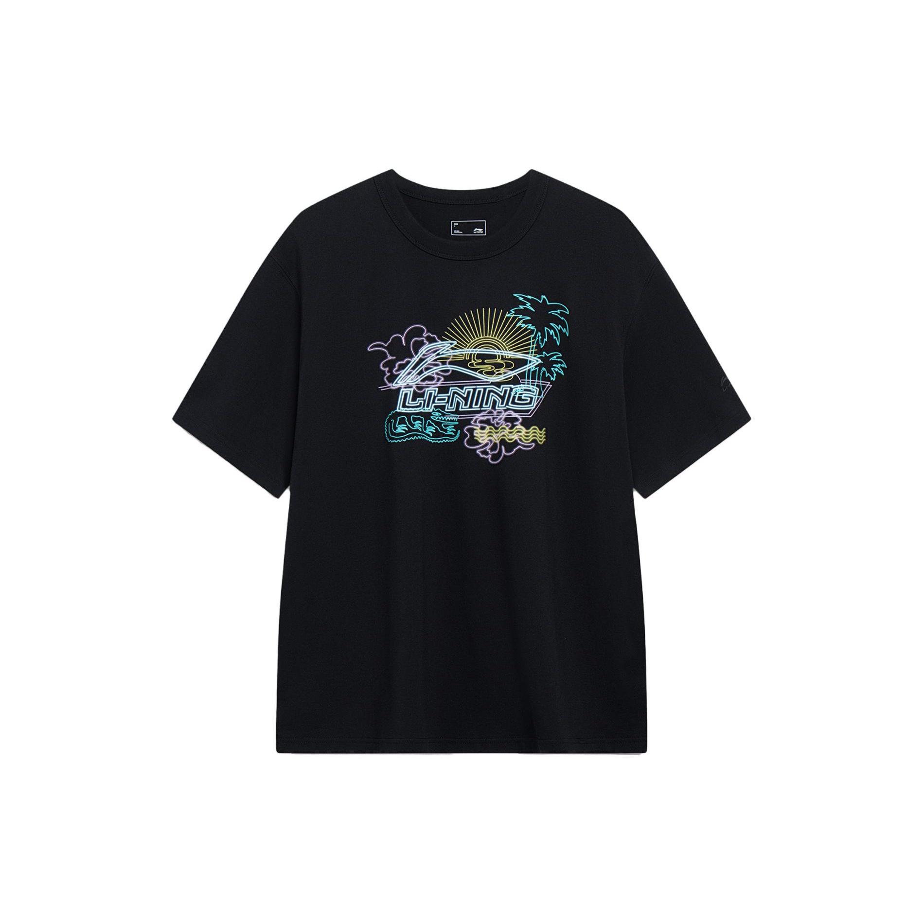 Li-Ning Graphic T-shirt Black Men s AHST175-4 L