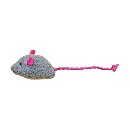 Plush Mouse Cat Toy Soft Stuffed Mouse Toy with Rope Tail Prefilled Catnip Mouse Toy for Indoor Cats Play Hunting And Exercise