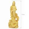 Kannon Buddhist approximately 17cm made of natural This wood carving depicts the dragon representing the Dragon Riding and is a symbol of protection