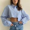 1116 European and American Summer New Irregular Splicing Deconstruction Women's Shirt Fashion Wholesale Commuter Top Women