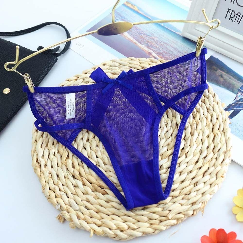Sexy Hot Women Hollow Out Bow Lace Ladies Thongs Lingerie Lace Underwear Briefs