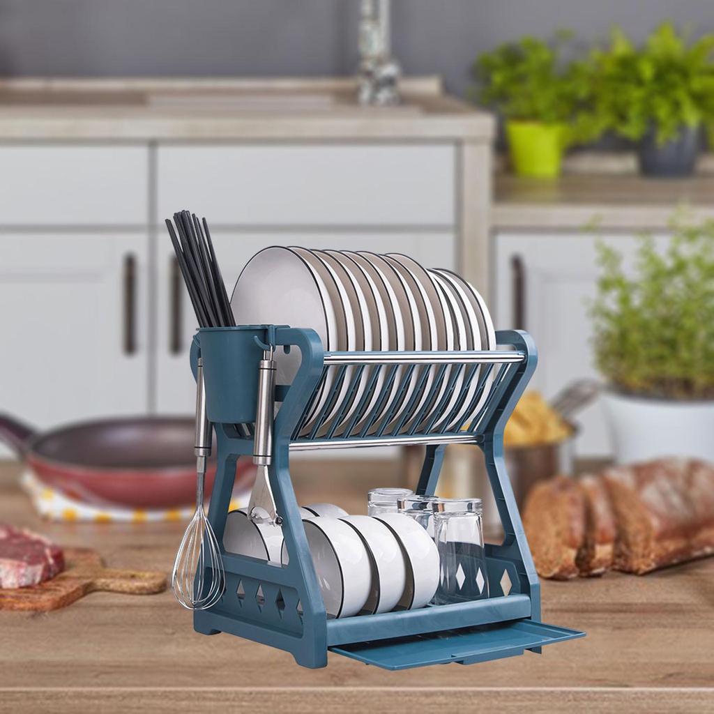Dish filter Drainer Rack Removable Utensils Organizer for Kitchen