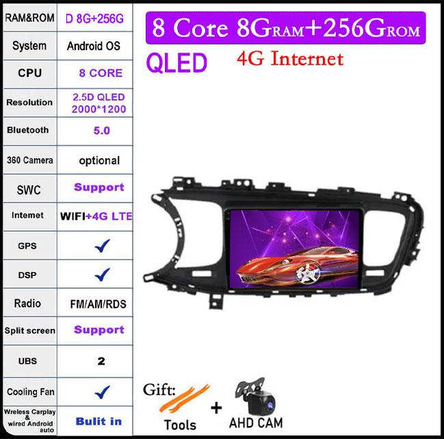 9 lnch For Kia K5 Optima 3 2011-2015 Car Radio Video 4G+wifi Multimedia Navigation GPS Stereo Android Auto Touch Screen