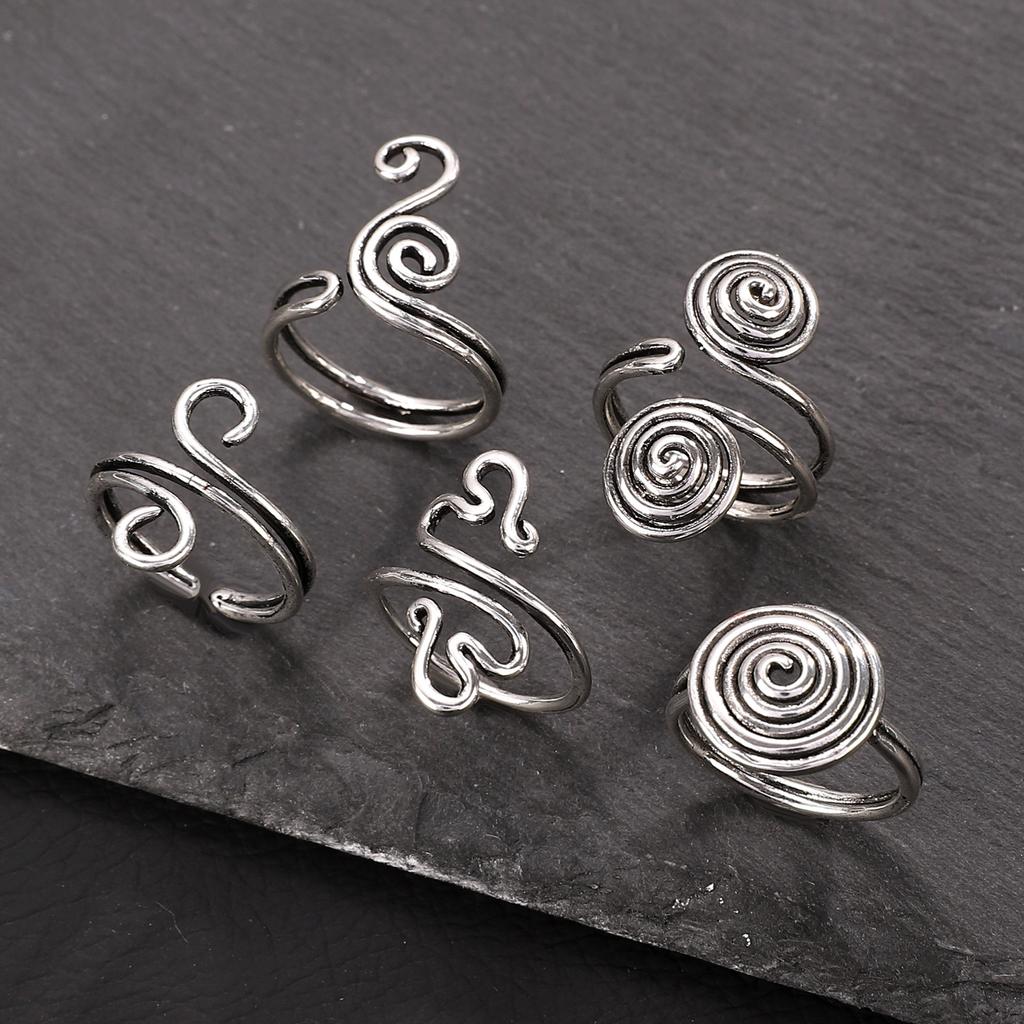 High quality etsy new hollow line ring retro wrapped finger twisted personality ethnic style ring opening