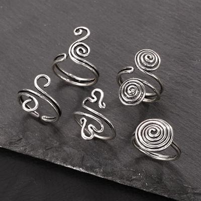 High Quality Etsy New Hollow Line Ring Retro Wrapped Finger Twisted Personality Ethnic Style Ring Opening