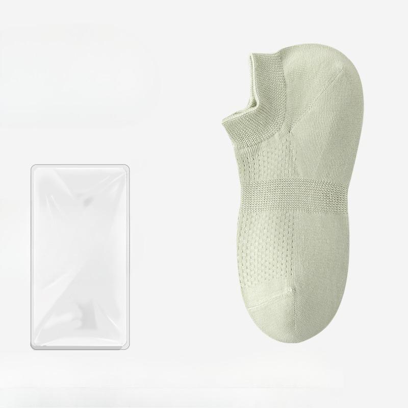 Female Summer Pure Cotton Non-slip Mesh Can Not Fall with Breathable Shallow Mouth Invisible Short Cotton Socks