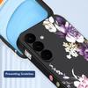 S25 Ultra Case Purple Peony Flower Cover For Samsung Galaxy S24 S22 Ultra S23 Plus S21 FE A54 A15 A35 A55 A16 A36 A56 5G Capa