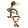 Retro Desk Lamp Unique Pipe Robot Shape E27 Exquisite Vintage Table Lamp for Home Living Room Cafes