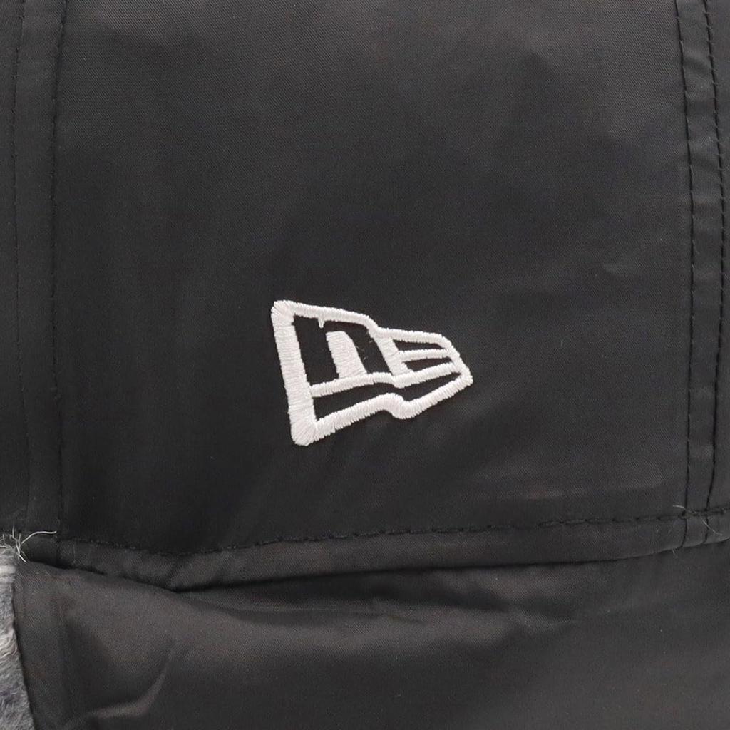 New Era 59FIFTY Flap Down Outdoor Solid Size 7 OD Water Repellent Fur Black Cap, Black, 3/8, 5950FD,