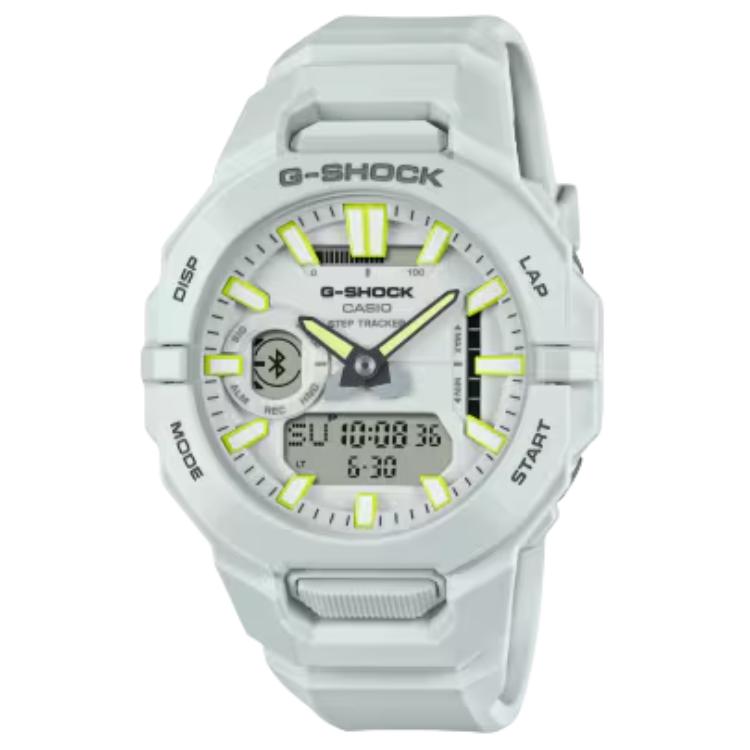

CASIO G SHOCK 200m Waterproof Quartz Movement Resin Strap Watch Men s Watches White Dial GBA950-7A White Dial