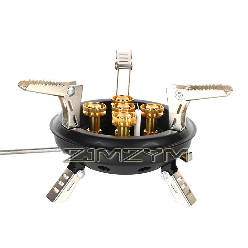 Camping Gas Stove IGT Portable Propane Butane Furnace Desktop Folding High-power Five-Cores Gas Furnace IGT Burner
