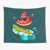 Cartoon Watermelon Tapestry Modern Summer Fresh Fruit Tapestry Wall Hanging for Home Bedroom Living Room Party Decoration
