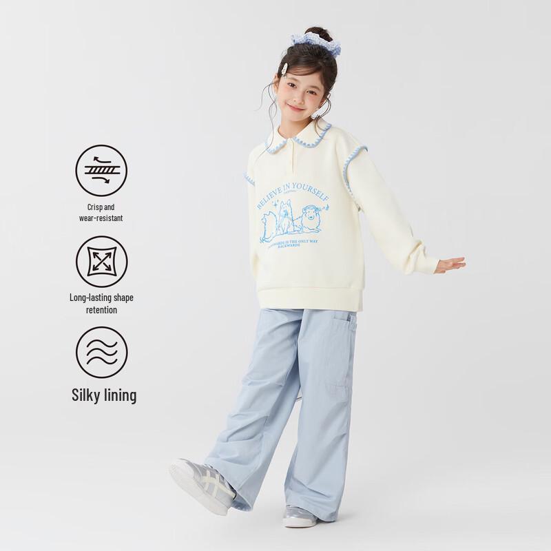 Zuoxi Girls  College Style Polo Sweatshirt 130