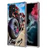 Motorcycle Rear Wheel Exhaust Capa Phone Case For Samsung S26 Ultra S25 Edge Galaxy S23 S21 S20 S24 FE S22 S10 Plus Cover Clear