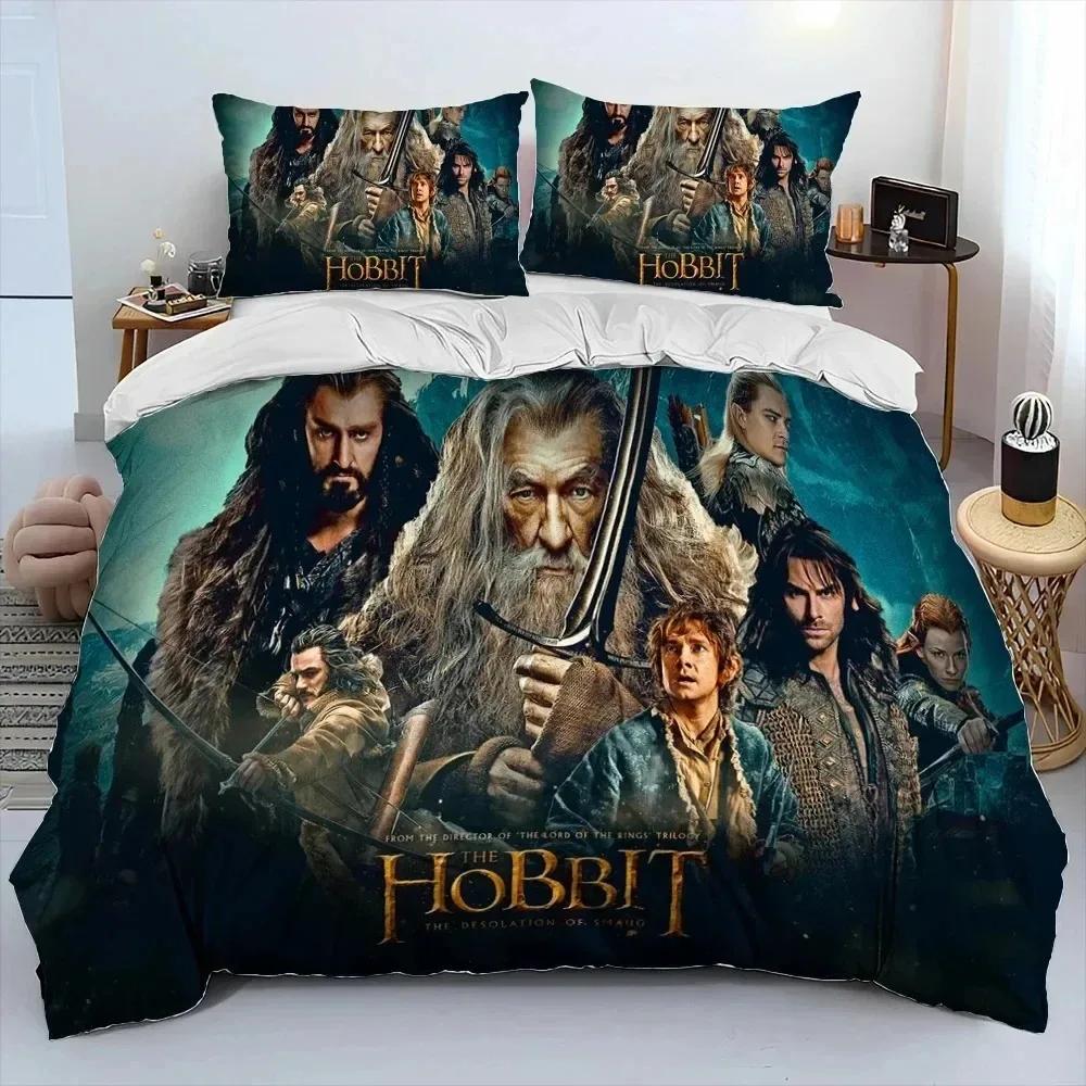 3D Print L-Lord of Rings H-Hobbit Bedding Set Duvet Cover Bed Set Quilt Cover Pillowcase Comforter King Queen Size Boys Adult