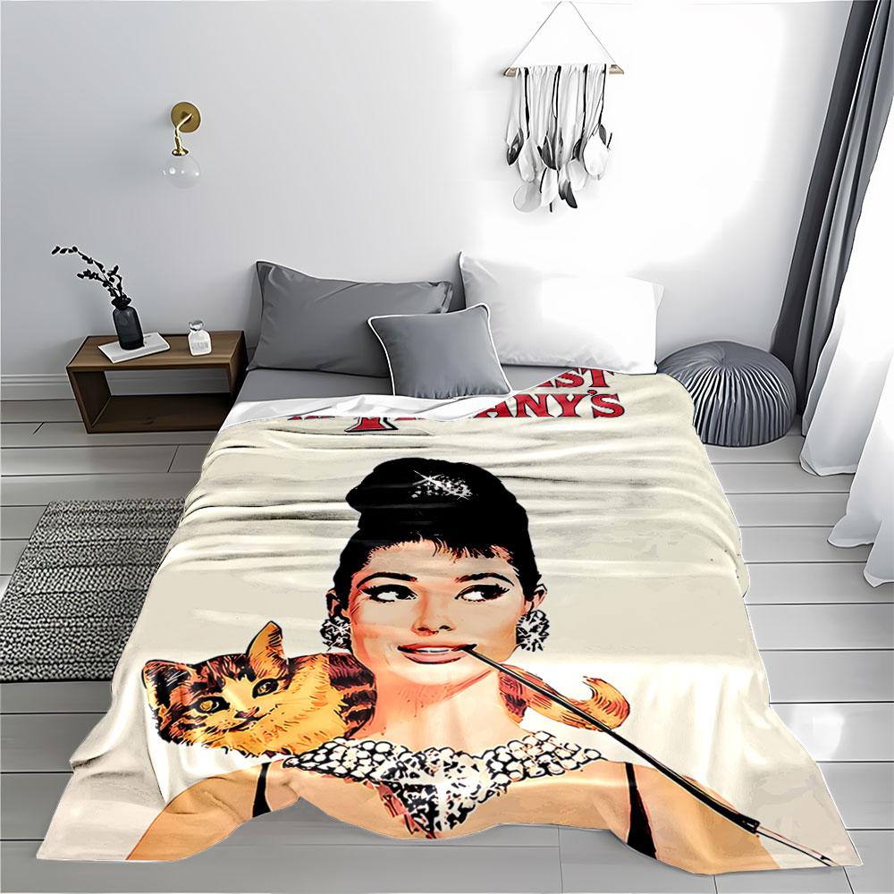 Classic Hollywood Film Print for all seasons blanket lunch break throw gift