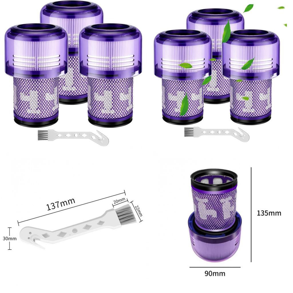 HEPA filtr kompatibilní s Dyson V10 pro V6 V8 V11 V12 V15 pro domácí použití Bílý