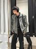 Men's American Retro Denim Jacket - Trendy Street Hip Hop Motorcycle Style for Autumn