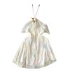 Retro Atmosphere Mesh Fairy Dress Halter Spaghetti Straps
