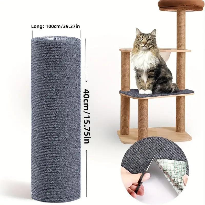 Self-Adhesive Cat Scratching Mat Scratching Carpet Corner Wall Cat Dly Scratch Sofa FurnitureProtector Trimmable Cat Carpet