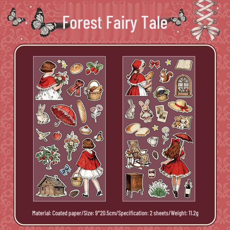 Yuxian Misty Fairytale European Retro Stickers for DIY Cards, Journals, and Collage Decoration