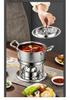 304 Stainless Steel Single-Person Hot Pot with Inflatable Gas Stove for Home, Commercial, and Camping Use