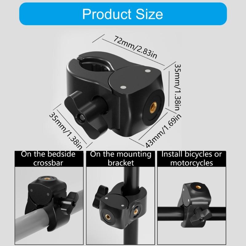 Photography Gear Mount Adapter 1/4 Female and Male Port for Camera Phone Light Holders on Bikes Desks Gym Equipment