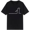 La Linea The Line Osvaldo Cavandoli TV pure cotton T-shirt Street T-shirt Round-neck casual top Camisetas