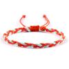 Adjustable Colorful Three-Strand Braided Waxed Thread Bracelet Set for Couples and Handmade Jewelry