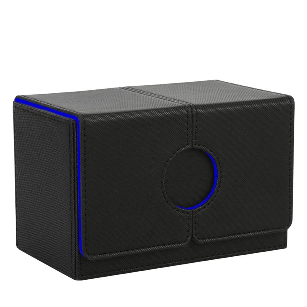 

Fashion PU Leather Card Deck Box Flannel Collection Game MTG Trading Card Holder Window Collection Box Children
