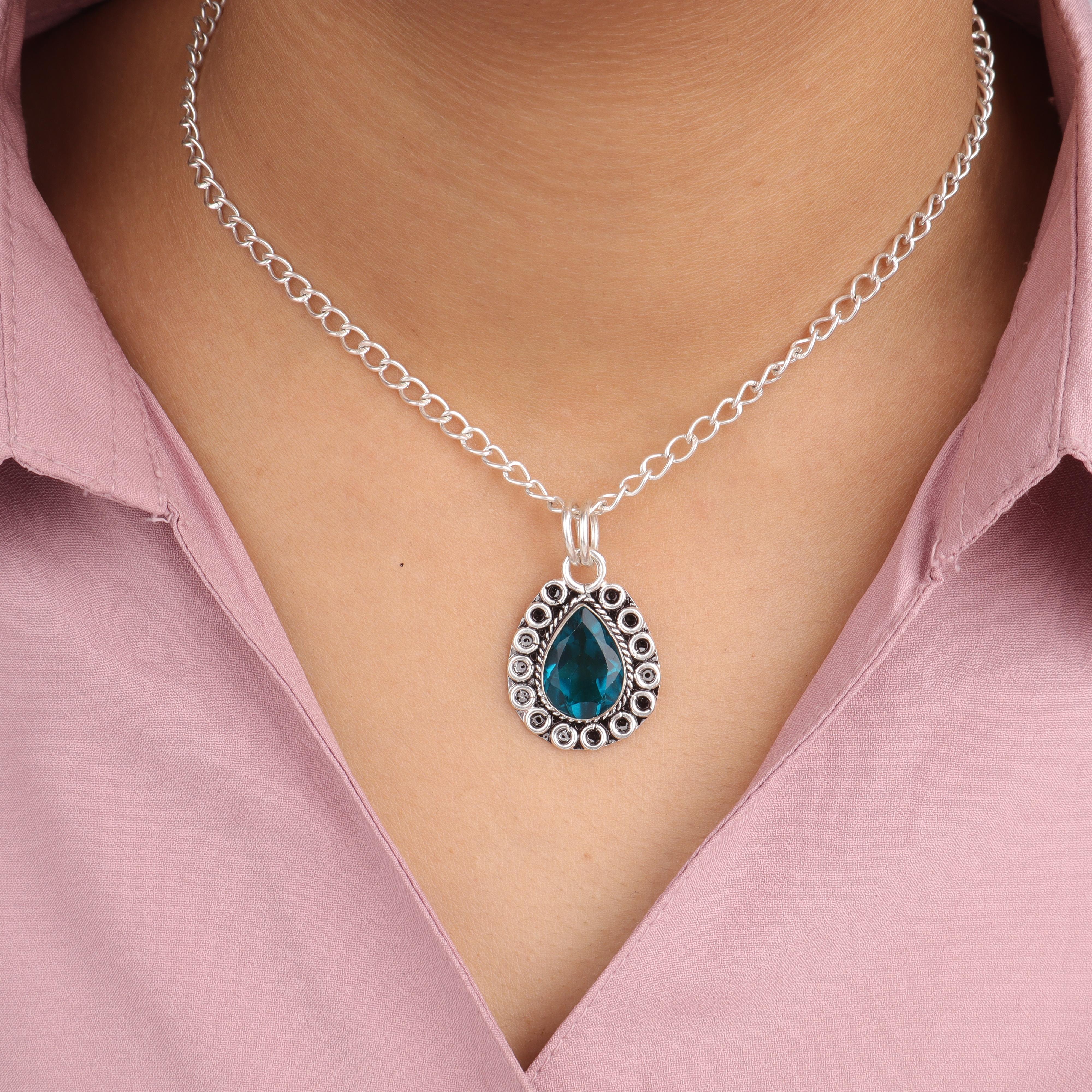 

Кулон из апатита, серебро 925 пробы, ювелирное изделие, кулон-ожерелье для вечеринки в подарок на день рождения PP-26-12