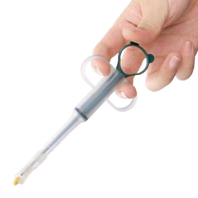 Pet Medicine Feeder: Cat & Dog Syringe Press-Type Liquid or Capsule Dispenser