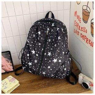 Schoolbag Backpack 1011 Summer Pure Sweet Wind Star Printed Backpack Fashion Korean Edition Large Capacity Campus Backpack