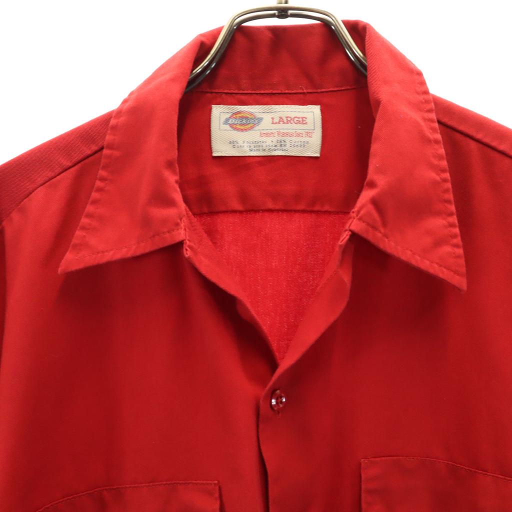 Dickies Short Sleeve Work Shirt L Red Men's Used