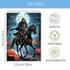 1pc Dark Halloween Garden Flag Horro Sleepy Hollow Print Suitable for Halloween Yard Outside Decoration No Flag Pole 12X18 Inch